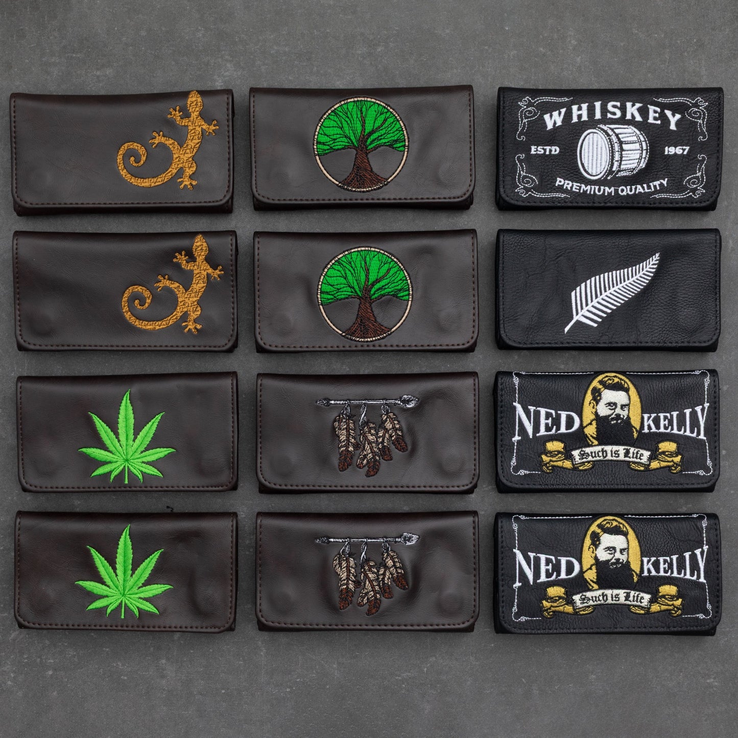 Deluxe Standard Size Tobacco Pouch Embroidered-1