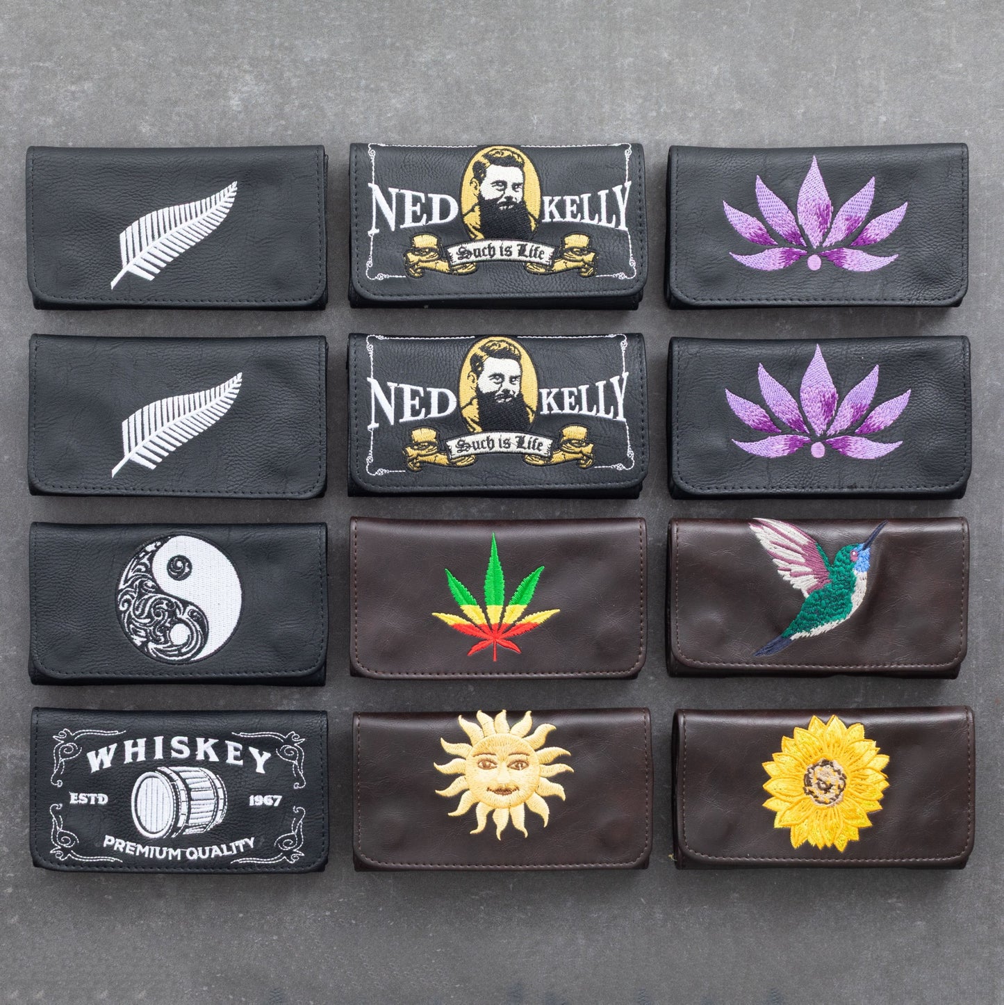 Deluxe Standard Size Tobacco Pouch Embroidered-2