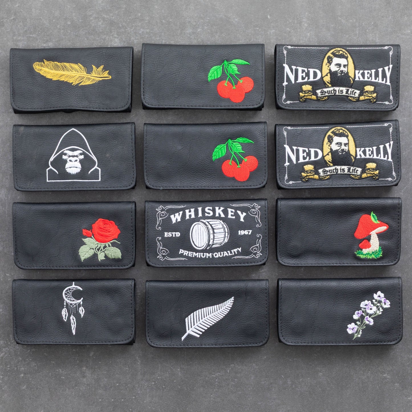 Deluxe Standard Size Tobacco Pouch Embroidered-3