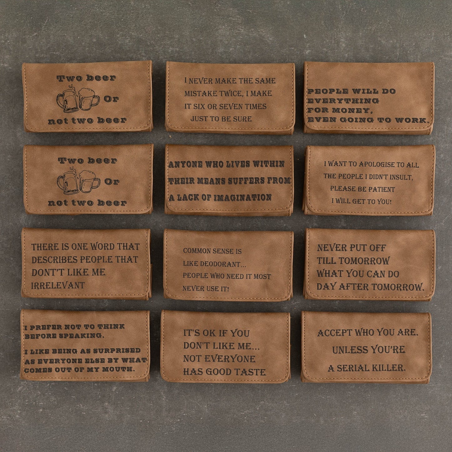 Deluxe Standard Size Tobacco Pouch Slogan-1