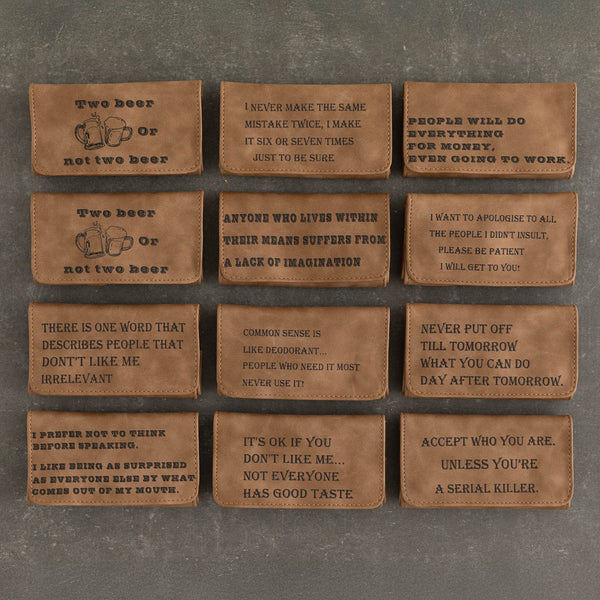 Deluxe Standard Size Tobacco Pouch Slogan-1