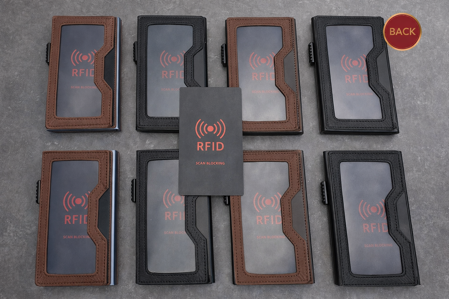 RFID-blocking pop-up wallet (Set P-1) (8 units)